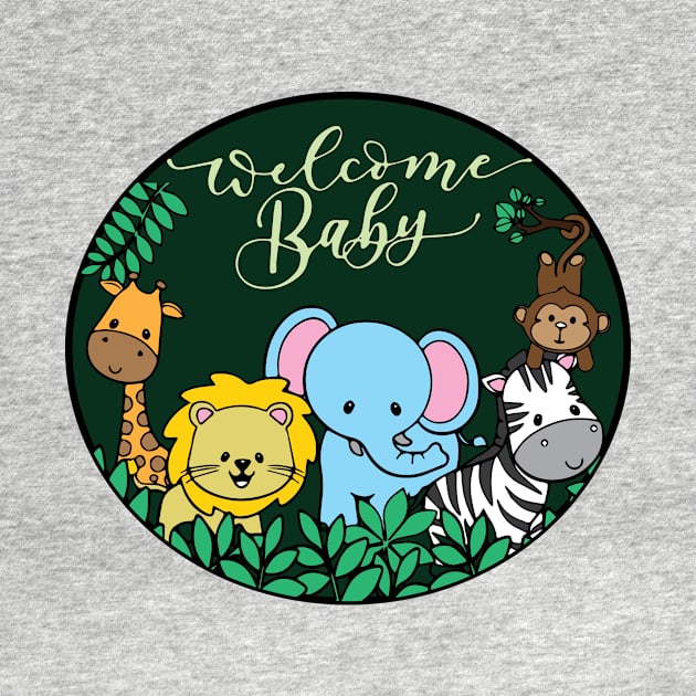 Welcome Baby - Jungle by AmazingArtMandi